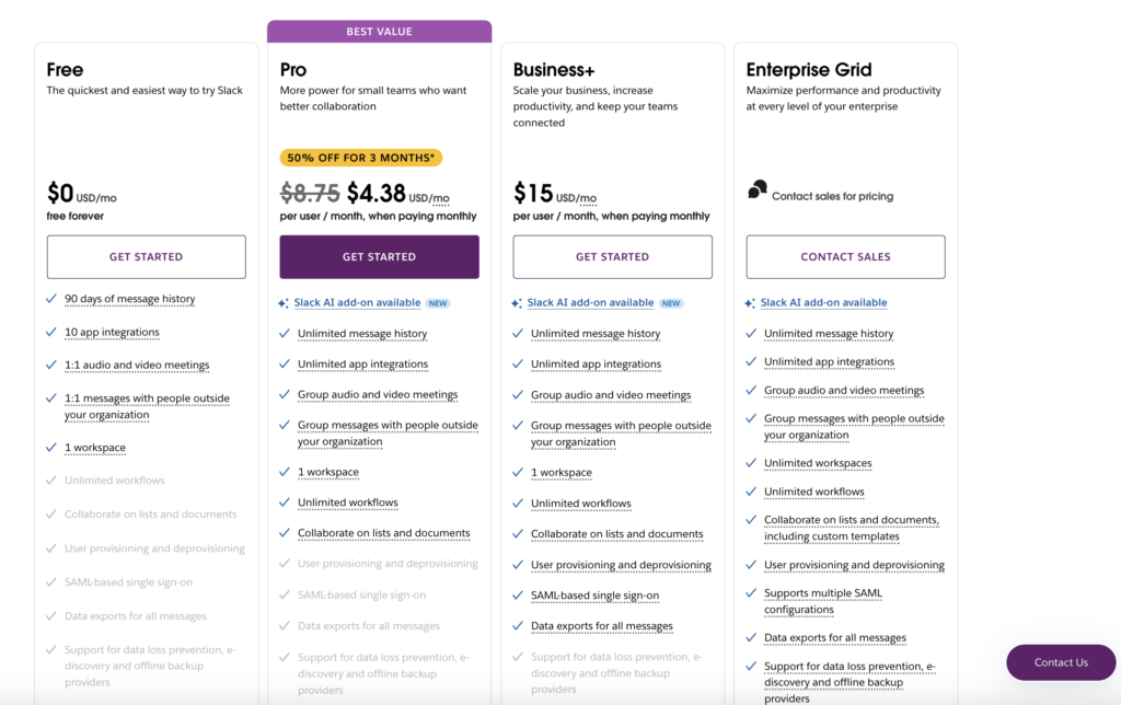 Slack AI Pricing