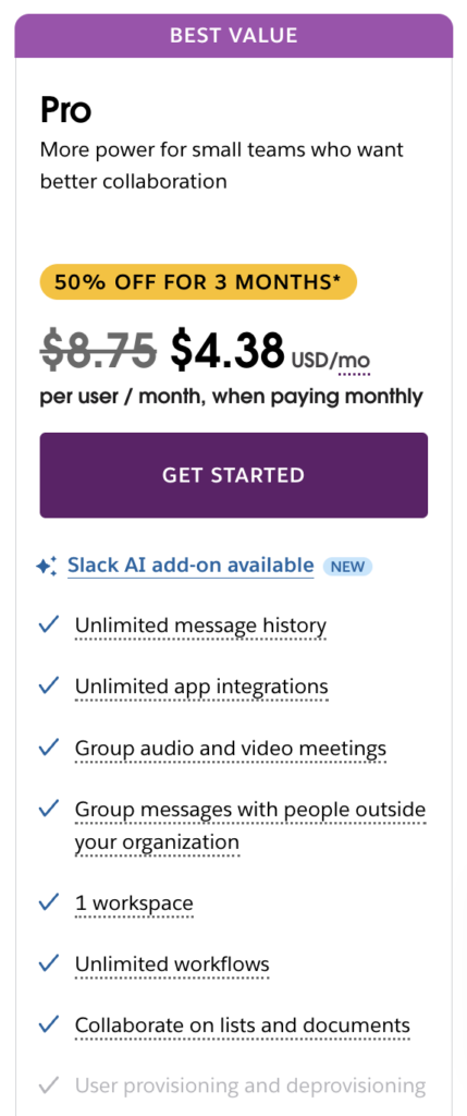 Slack AI Pricing