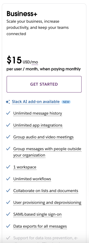 Slack AI Pricing